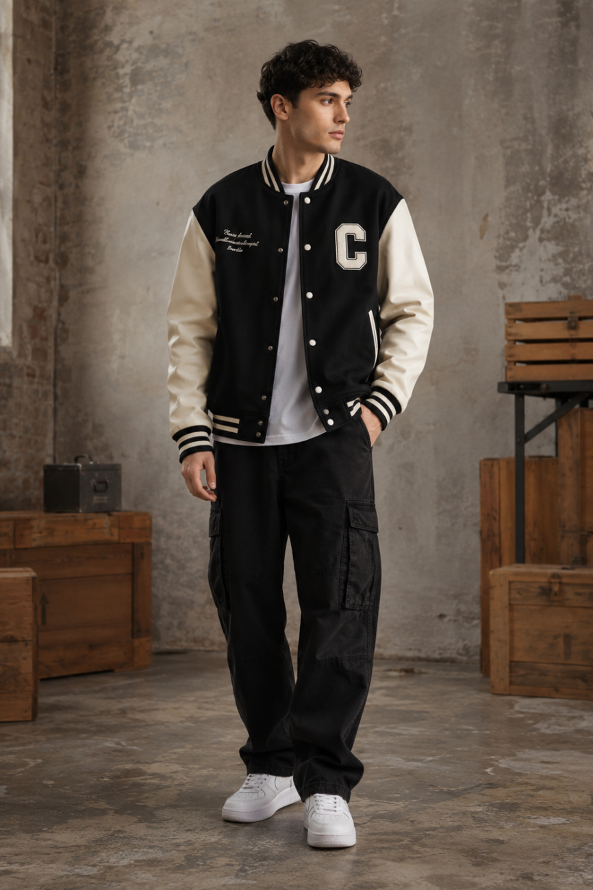 All-Leather Varsity Jacket