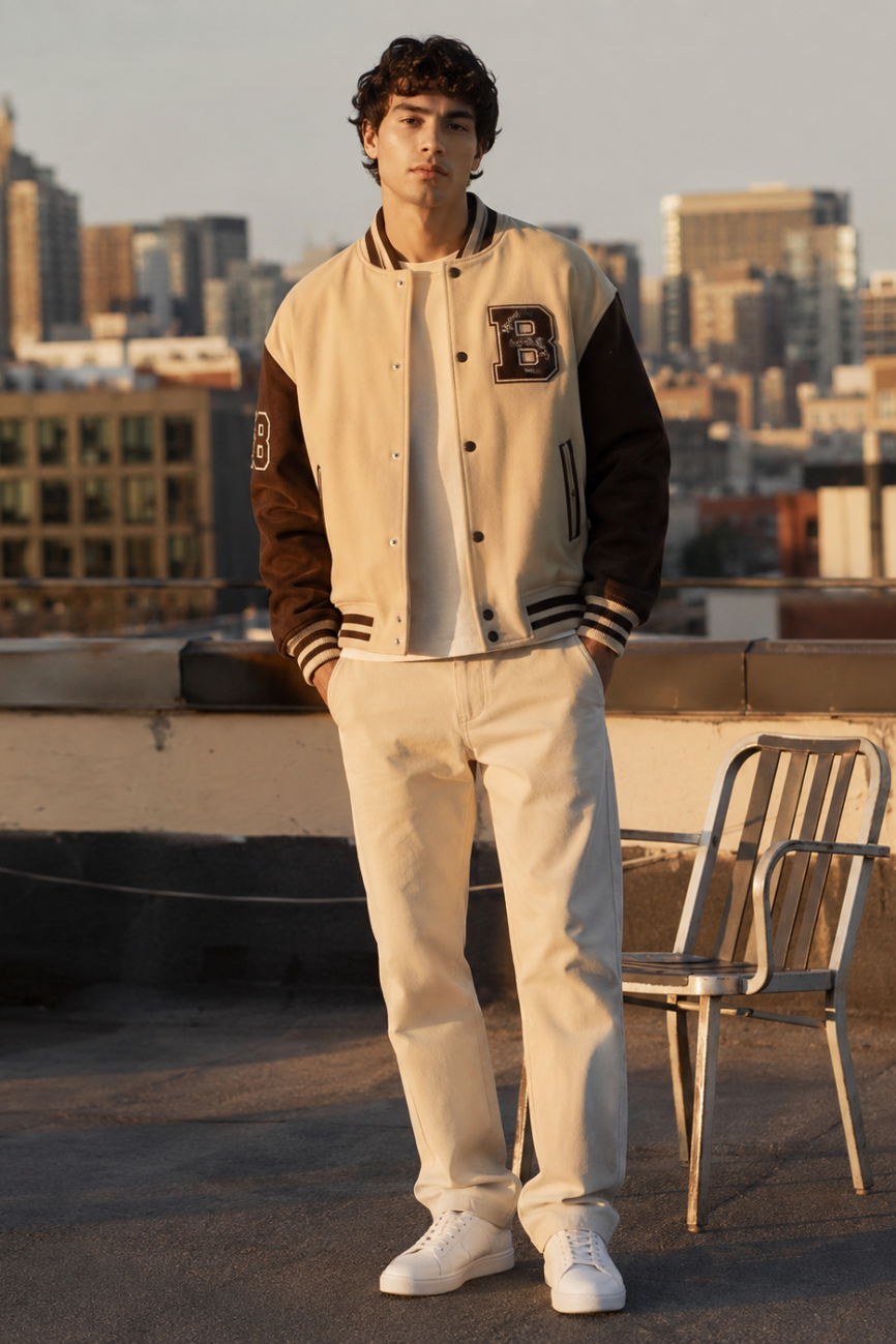 Distressed Varsity Jacket