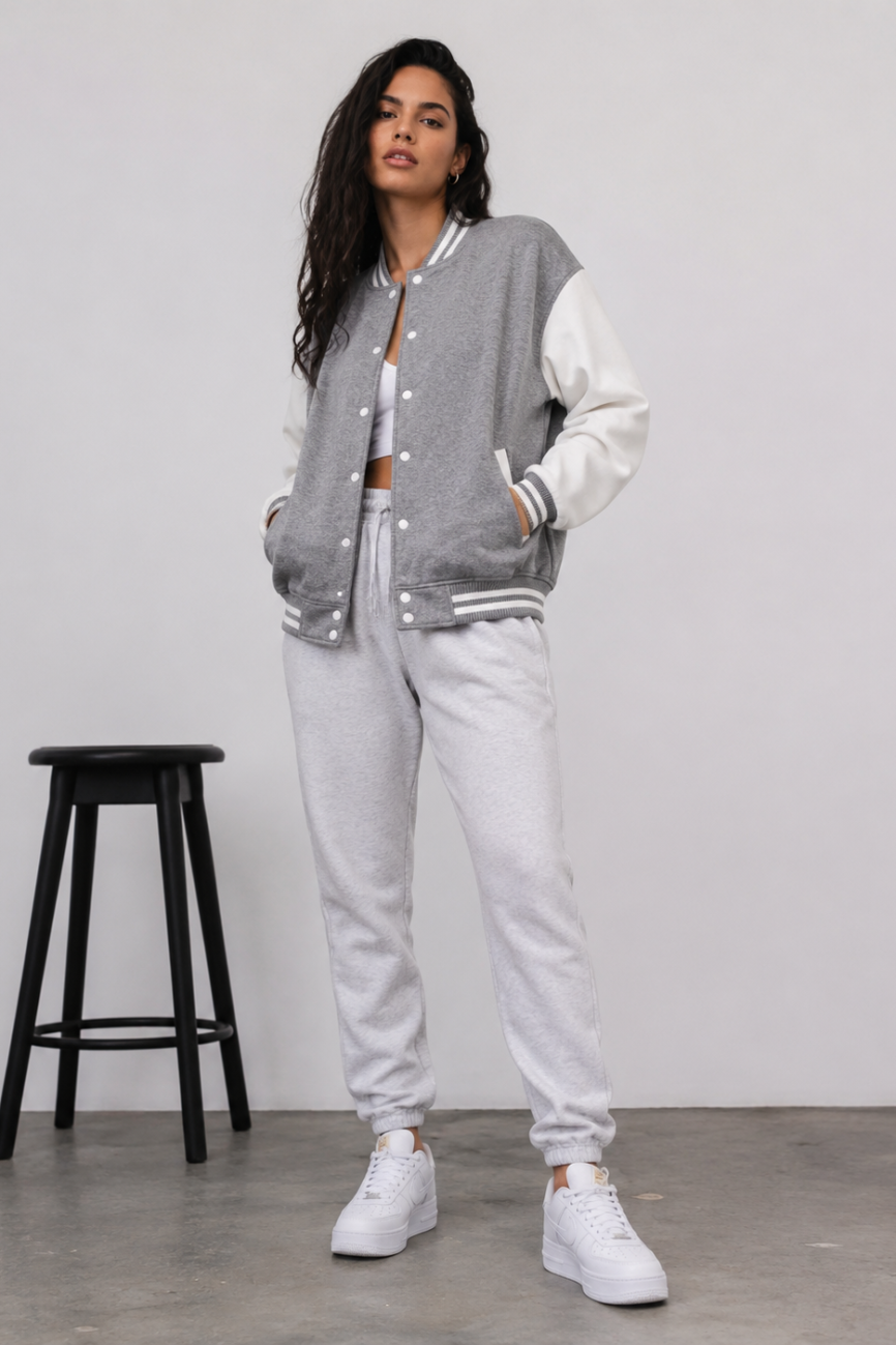 Quilted Varsity Jacket