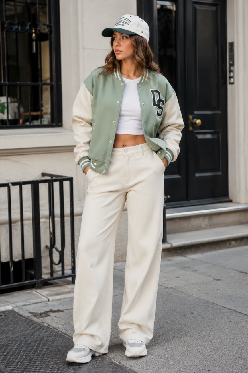 Two-Tone Varsity Jacket